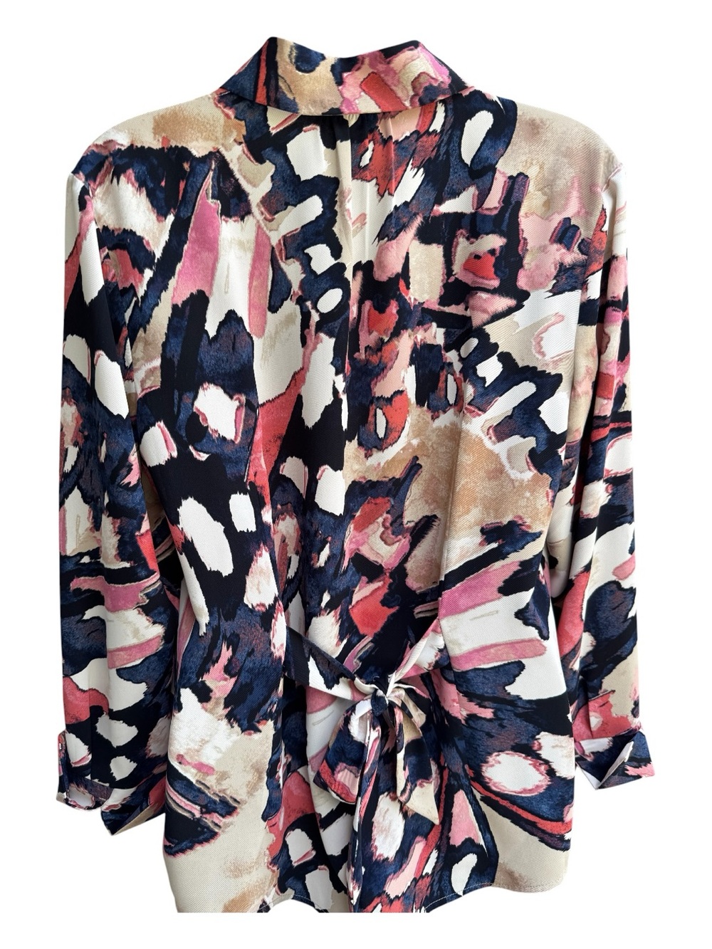 NIC + ZOE multi colored abstract poly blouse, Medium, - Picture 4 of 13